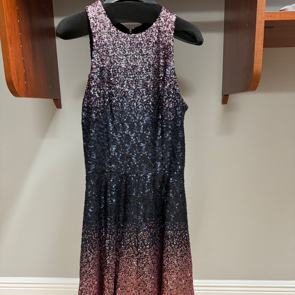 Ombre pink and navy blue sequin dress: Dress the Population Size Medium - Picture 1 of 3